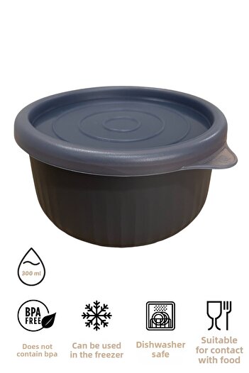 EVLE Vipahmet 0.30 Lt Anthracite Vacuum Storage Container