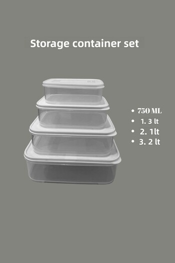SİHİRLİ AYAKLAR Plastic 4-Piece Storage Container Set