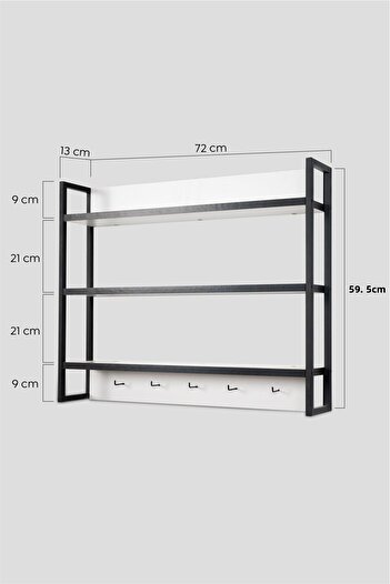 Mudesa Wall Mounted Modern Kitchen Spice Rack Hanging Terek Spice Rack