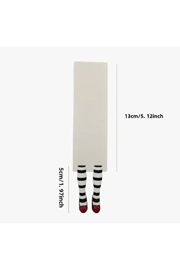 So Iconic 1Pc Creative 3D High Heels & Striped Socks Book Marker