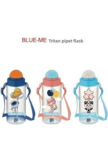 Gıpta Tritan Patterned Water Bottle with Straw