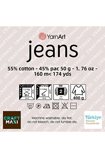 Yarnart Jeans Amigurimi & Motif Hand Knitted Yarn - 66 burgundy