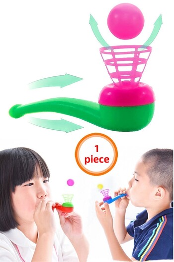 Bundeba 1Pc Saxophone Ball Blowing Game Karne Gift Educational Toy Popit Pipette Breath Ball Lift