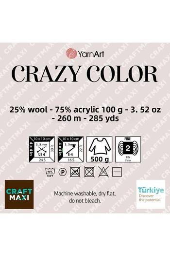 Yarnart Νήμα πλεξίματος Crazy Color Marbled Hand 175