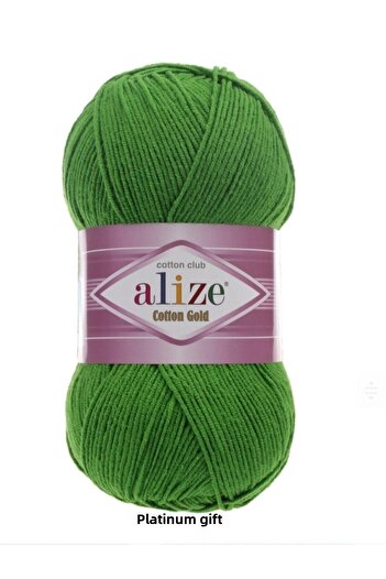 Alize ( 5 Pieces ) Cotton Gold 126 Grass Hand Knitted Threads Vest Cardigan Thread Scarf Sweater Thread