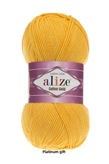 Alize 5 Pieces Cotton Gold 216 Yellow Hand Knitted Threads Vest Cardigan Thread Scarf Sweater Thread