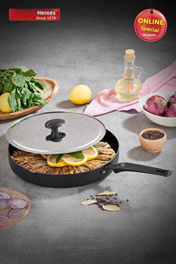 Kahramanlar Fish Master 32 cm Fish Pan with Lid