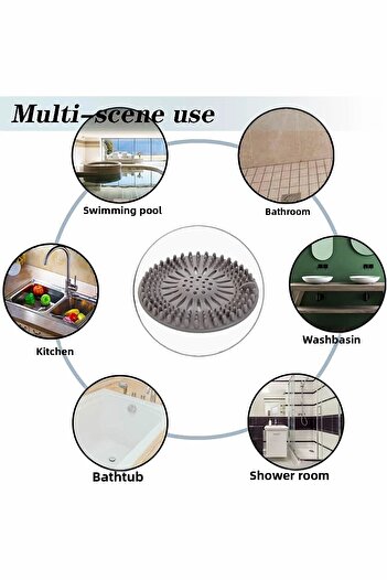Ecolux 2 PCS ECOLUX Silicone Sink and Bathtub Plug with Strainer - Round Sink Plug Strainer - Bathroom Strainer