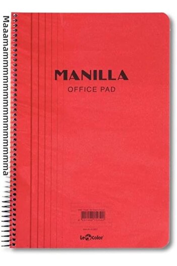 STOREMAX Snshop Color Manilla Office Notebook A4 Checkered Red 467437
