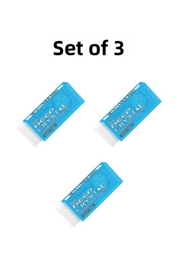 Serve Deep Crystal Transparent Eraser 3 Pack - Large Size