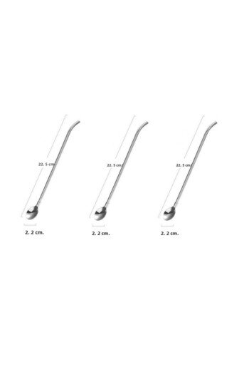 kitchenboost 3-Piece Steel Long Spoon Set - Mocca Latte and Bar Spoon