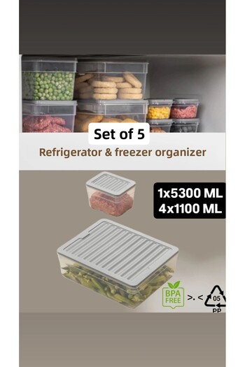 VZN Horizontal Lid Refrigerator Icebox Organizer Icebox Storage Container Breakfast