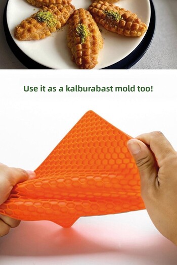 WAPPA Heat Resistant Silicone Square Trivet and Kalburabastı Mold
