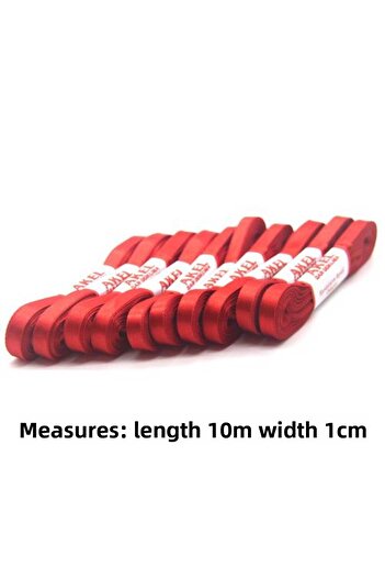 LAYLAEVENTS Red Satin Ribbon 1 Cm-10 Mtx5 Pcs - Bundle, Dowry Decoration Ribbon