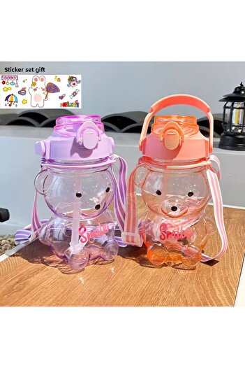 sengenegel 1 Piece 1000ml Mixed Color Teddy Bear Water Bottle - Figured Teddy Bear Water Bottle