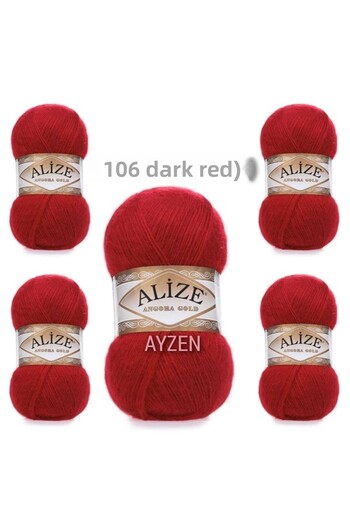 Alize Ayzen Home Angora Gold Hand Knitting Yarn 5 Pack