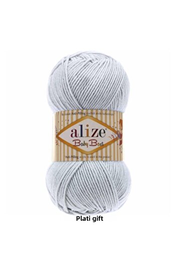 Alize (5 Pieces) Baby Best 224 Gray Hand Knitting Threads Vest Cardigan Scarf Sweater Yarn Booties Baby Yarn