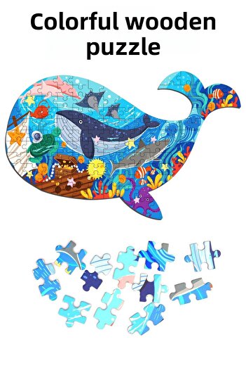 kutuTR Notpa Animals Series Whale Puzzle - Puzzle for Ages 5 and Adults 30X47Cm