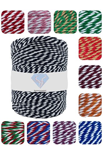 E Elmas Two Color Packing Rope Black (2-3mm-200gr-200 M)