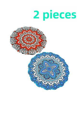 SWENCRAFT Luxury Natural Tile Printed 2 Pieces Trivet Cookware Pan Teapot Scarf Dowry Set