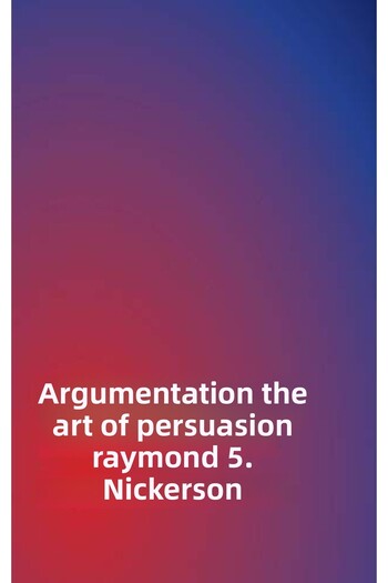 Cambridge University Press Argumentation The Art Of Persuasion