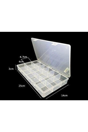 Hobimos Διαφανές Hobby Organizer Box Organizer με 18 θήκες 1η Ποιότητα 14x25x3cm