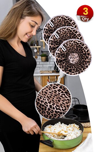 Morlay 3 Pcs Rice, Brewing Cover and Leopard Pot Cover Bonnet