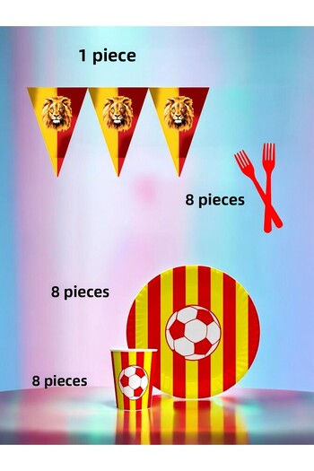 VibeHome 8-Person Red Yellow Fan S Pack - Birthday Party and Fun Events