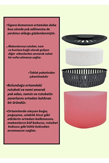 Saban 500 gr Nem Alıcılı Ve Rutubet Giderici Aparat Üçgen Kırmızı Meyveler (TABLET DAHİL)