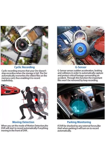 Generic Car Camera Video Recorder with 5 megapixel Lens, Rearview Camera, and Loop Recording with 170 degree