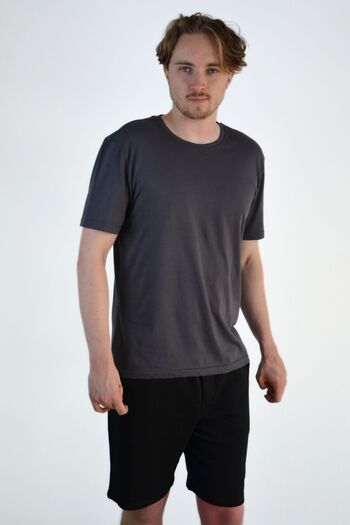 Mood Lab Unisex 2-pack Χακί Ανθρακί Απλό Μπλουζάκι Basic 100% Βαμβάκι