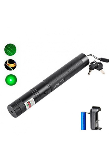 Blasko Professional Green Laser 532nm, High Power, 10 km Range, Rechargeable Battery