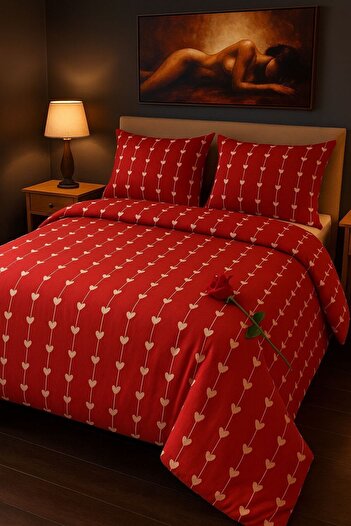 Sheri Home KALP MODEL Çift Kişilik Nevresim (Yorgan Kılıfı+2 Adet Yastık Kılıfı)8886567