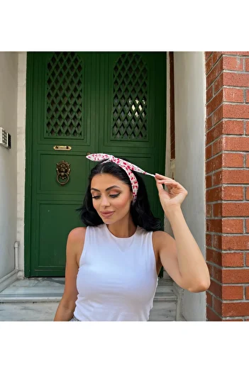 KÜÇÜĞÜM BUTİK Cherry Patterned Poplin Bandana