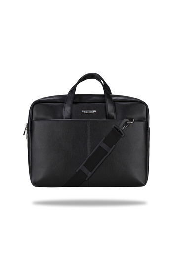 Classone Geanta pentru laptop VIP SD150 15.6 din piele artificiala -negru