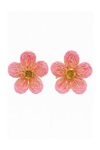 New Obsessions Gold Detailed Flower Earrings