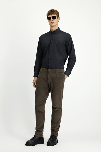 Kiğılı Relaxed Fit Comfortable Cut Lycra Pleated Velvet Trousers