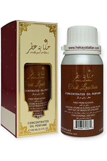 Hekayat Attar OUD LEATHER 100ML CONCENTRATED PERFUME OIL Heritage Collection