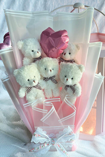 Sole 90 cm Large Plush Bear Teddy Bear and Heart Balloon Teddy Bear Bouquet Romantic Gift for Lover Birthday