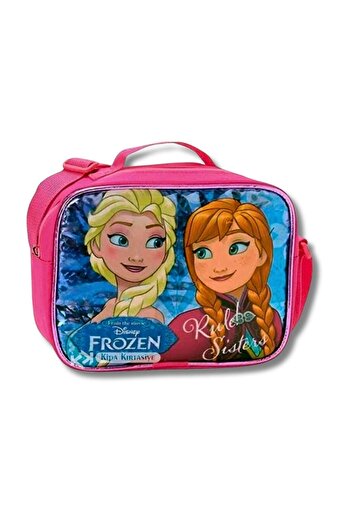 Disney Frozen Licensed Lunchbox and Pen Holder Set - Elsa & Anna Patterned Girl's School Set