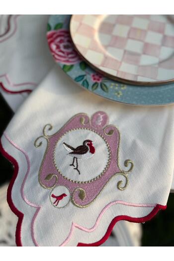 NC Home Design Love Birds American Service Napkin and Fork Case Set of 3 (2 Person)