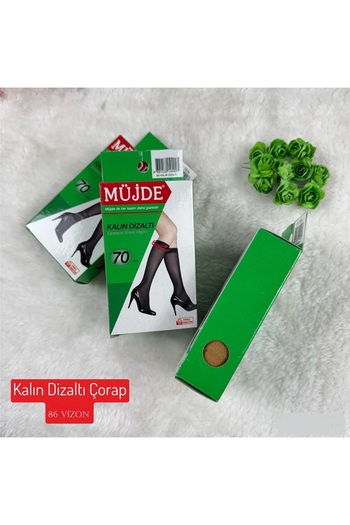 Müjde Thick 70 Denier Knee Pants Socks 86 Mink 3 Pairs