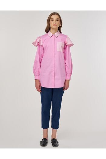 KYR Ruffle Detailed Cotton Tunic Candy Pink