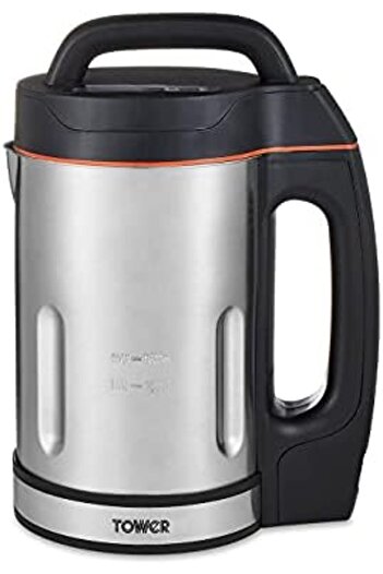 Tower T12031 Soup Maker with Stainless Steel Jug and Blade, LED Panel, Intelligent Control System, 1