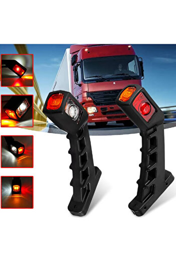 OEM Clearance Light Set, Full LED, Unique Design, 3 Functions, Horn Type, 12-24V, Universal