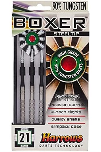 Harrows Bd6112252 Unisex Adult Boxer Tungsten Darts - Silver, 22 g