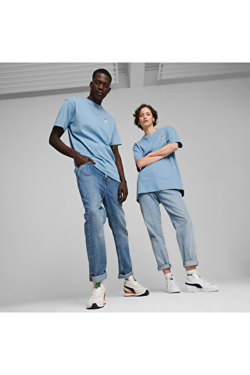 Puma Mens DOWNTOWN 180 Logo Tee - Blue