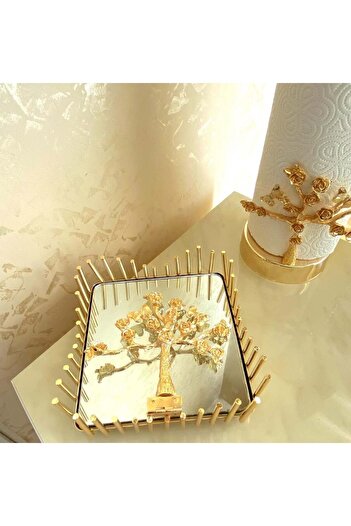 AZADE BAKIR Brass Butterfly Roll and Butterfly Square Napkin