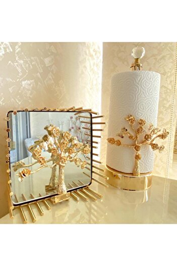 AZADE BAKIR Brass Butterfly Roll and Butterfly Square Napkin