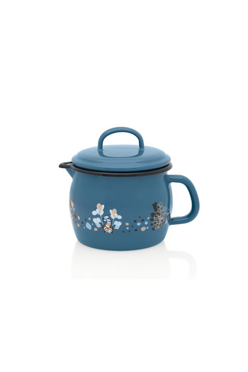 Metalac Mug 1.3l with spout and lid Cooking Delight enamel/12cm/1.3l